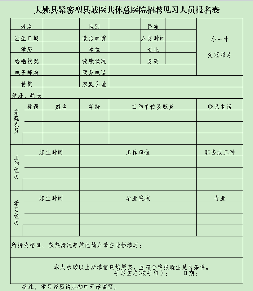 2024云南省楚雄州大姚县医共体总医院招聘就业见习人员公告（38人）-2.png